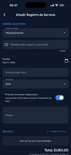 Registra los servicios