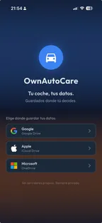 Elige tu almacenamiento